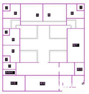 宫门口头条7室2厅1卫340㎡户型图