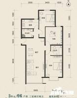 美景东方公寓3室2厅2卫130㎡户型图