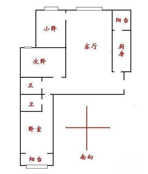 西直门铁路危改小区3室1厅1卫25㎡户型图