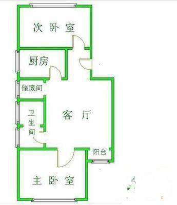 天泰苑A8区2室1厅1卫92㎡户型图