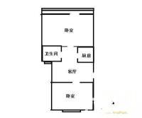 北沙滩农机院2室1厅1卫68㎡户型图