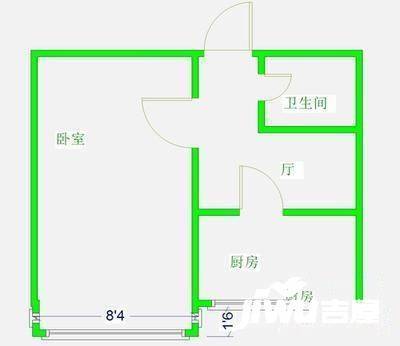 北沙滩农机院1室0厅0卫20㎡户型图