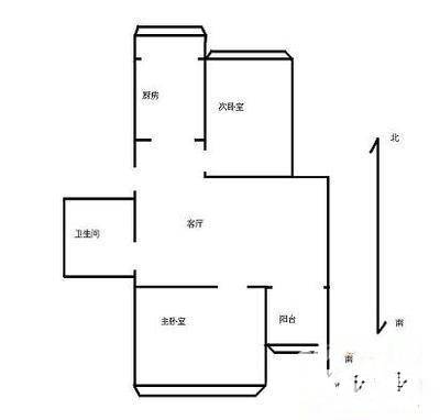 东旭花园公寓2室1厅1卫148㎡户型图