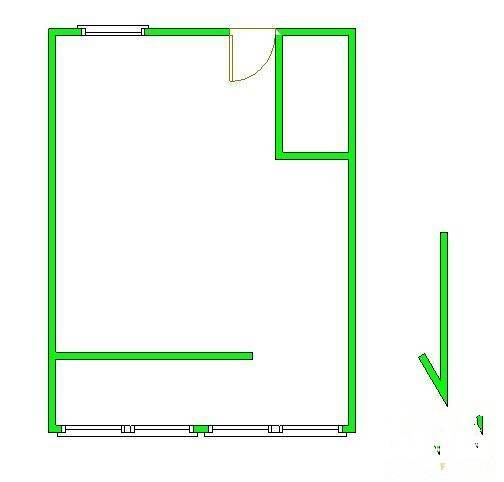 赵登禹路四合院1室1厅1卫18㎡户型图