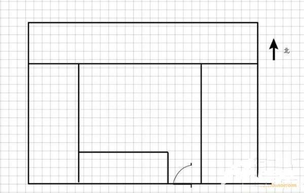 赵登禹路四合院1室1厅1卫18㎡户型图