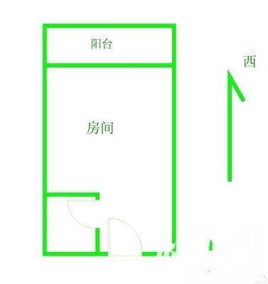 化石营1室1厅1卫16㎡户型图