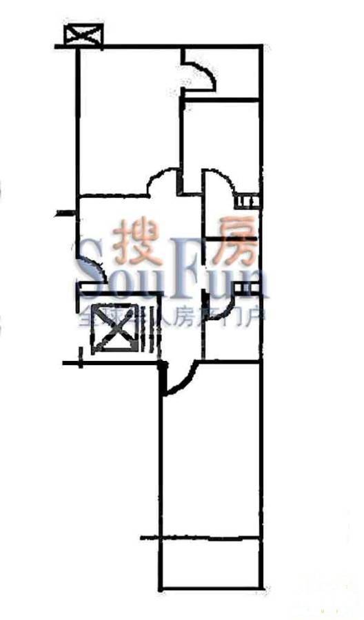 尚奥库帕2室1厅1卫89㎡户型图