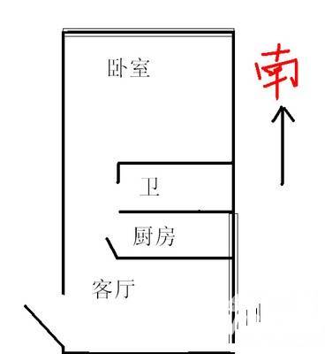 三里屯南里住宅区1室1厅1卫53㎡户型图