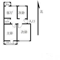 中科院东南小区3室1厅1卫80㎡户型图