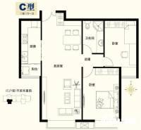 融景城三期2室2厅1卫94㎡户型图
