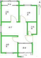 马连洼兰园3室1厅1卫105㎡户型图