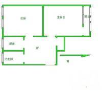 志新村2室1厅1卫65㎡户型图