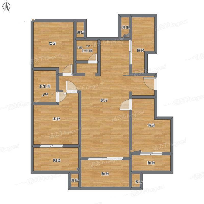 金科王府洋房3室2厅0卫125㎡户型图