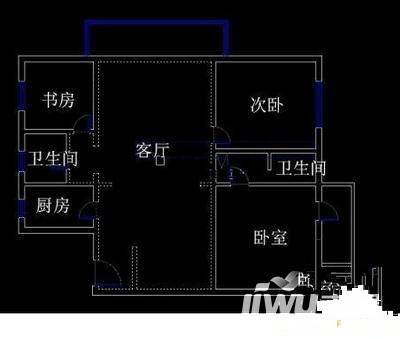 八仙别墅公寓3室2厅2卫141㎡户型图