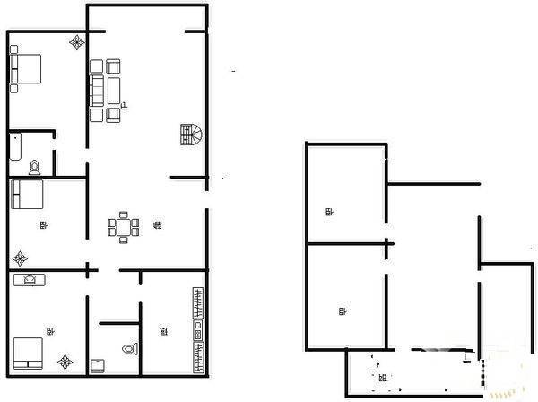 桃花苑住宅4室2厅3卫146㎡户型图