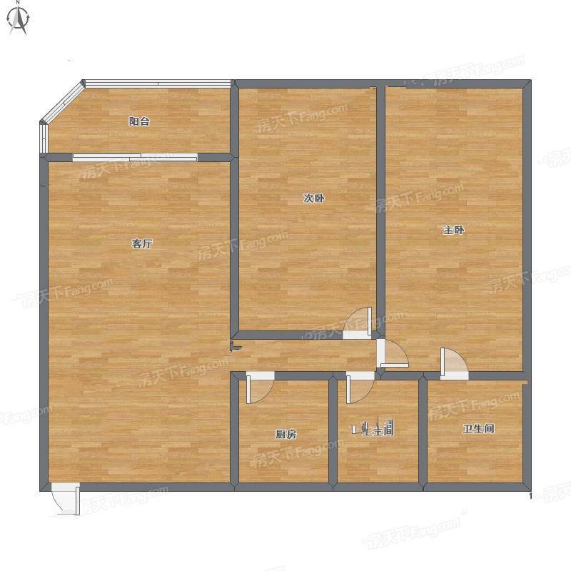 桃花苑住宅2室1厅0卫158㎡户型图