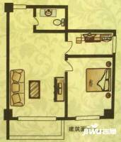 逸品尚枫公寓1室2厅1卫85.9㎡户型图