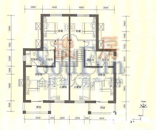 渡外云居3室0厅2卫79.6㎡户型图