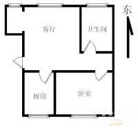 天赐良园1室1厅1卫70㎡户型图