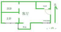 天赐良园2室1厅1卫65㎡户型图