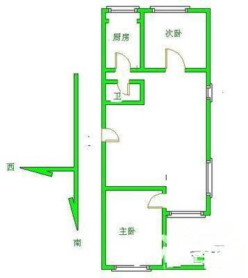 达富苑2室1厅1卫99㎡户型图