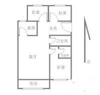 埃力生商厦3室1厅1卫158㎡户型图