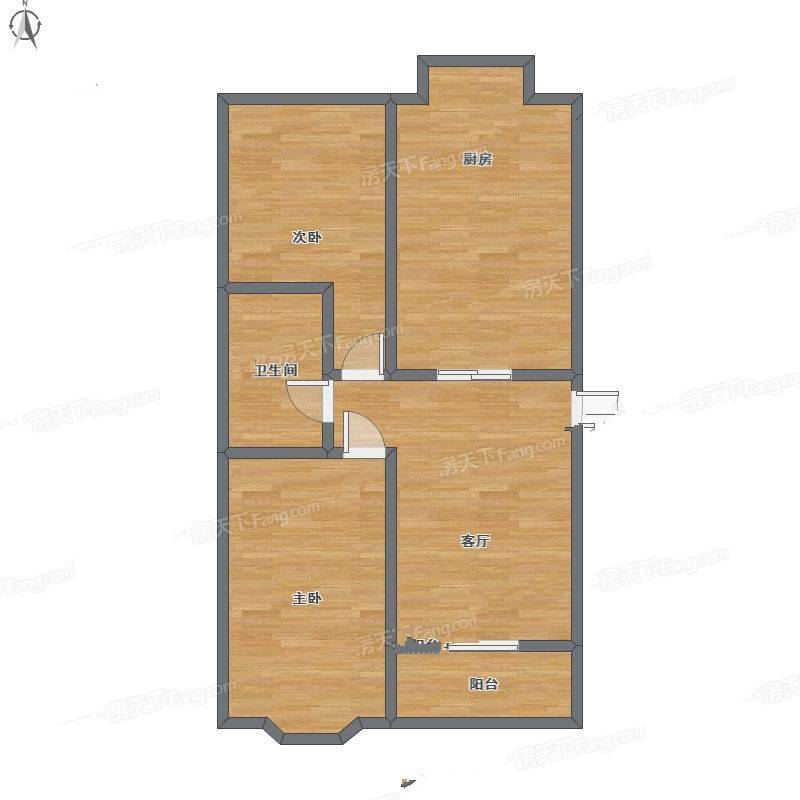 碧波园温泉家园2室1厅0卫106㎡户型图