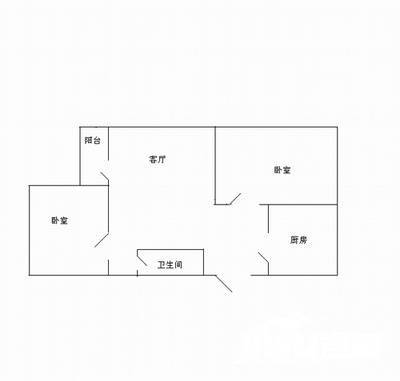 兴房苑2室1厅1卫98㎡户型图