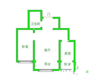 宜春里1室1厅1卫50㎡户型图