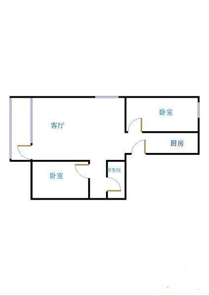 宜春里2室1厅1卫53㎡户型图