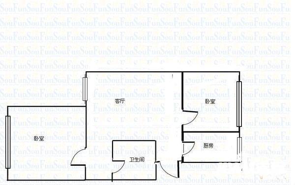 永安家园小区2室1厅1卫101㎡户型图