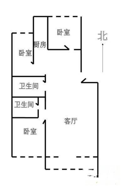 碧桂园小区二区3室2厅2卫117㎡户型图