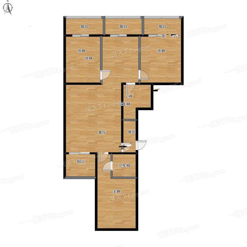 房山时尚家园3室1厅0卫160㎡户型图