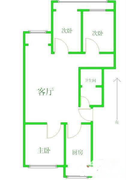 明慧嘉园3室2厅1卫126㎡户型图