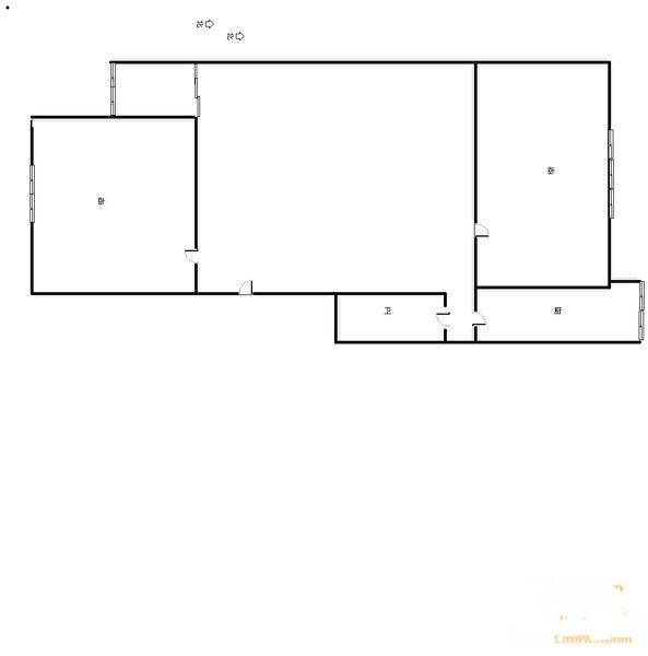 龙苑小区2室1厅1卫89㎡户型图