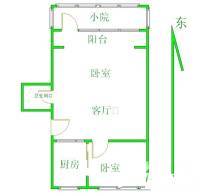 七棵树小区2室1厅1卫52㎡户型图