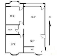 群芳新区2室2厅1卫82㎡户型图