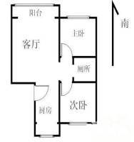 太师屯2室2厅1卫101㎡户型图