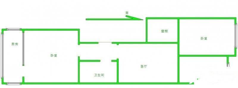 集达家园3室1厅1卫85㎡户型图