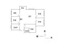 丽湖嘉园小区3室2厅1卫136㎡户型图