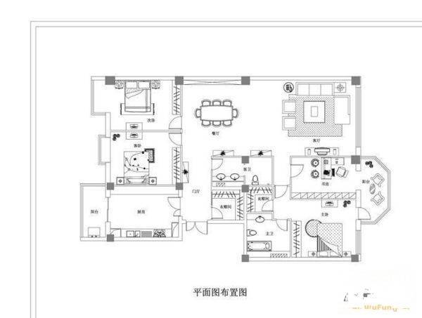 平原里4室1厅1卫120㎡户型图