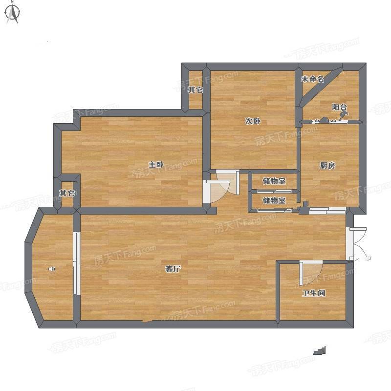 西豪逸景2室1厅0卫97㎡户型图