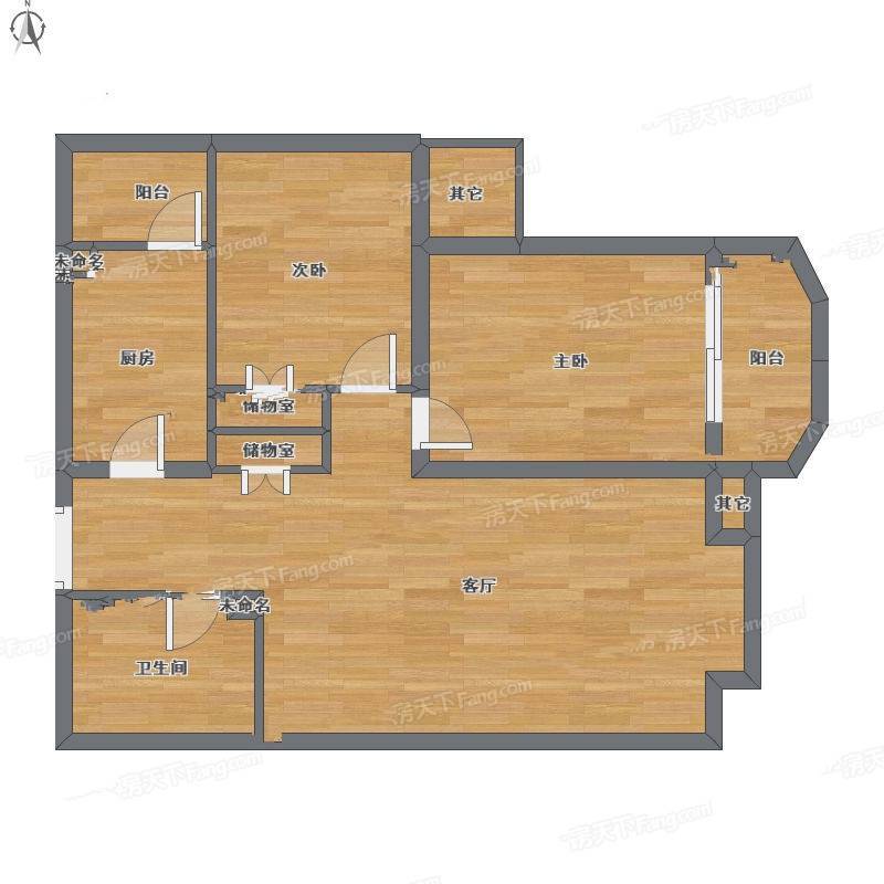 西豪逸景2室1厅0卫103㎡户型图