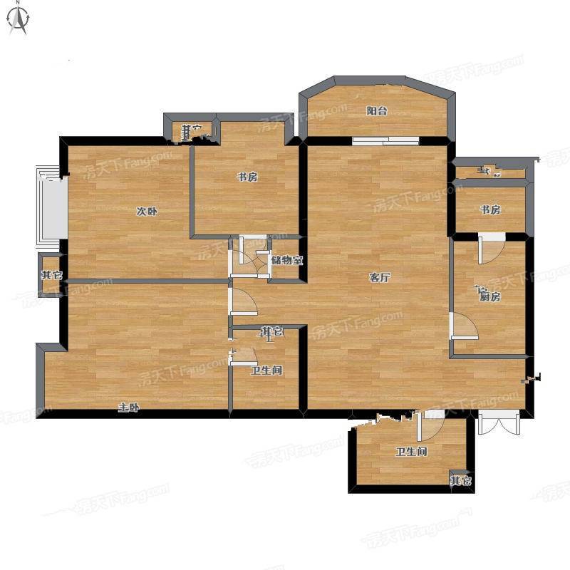 西豪逸景3室1厅0卫136㎡户型图