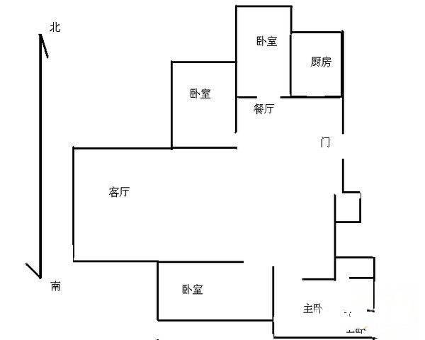 双桥温泉东里4室2厅2卫153㎡户型图