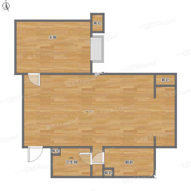 CBD总部公寓1室1厅0卫84㎡户型图