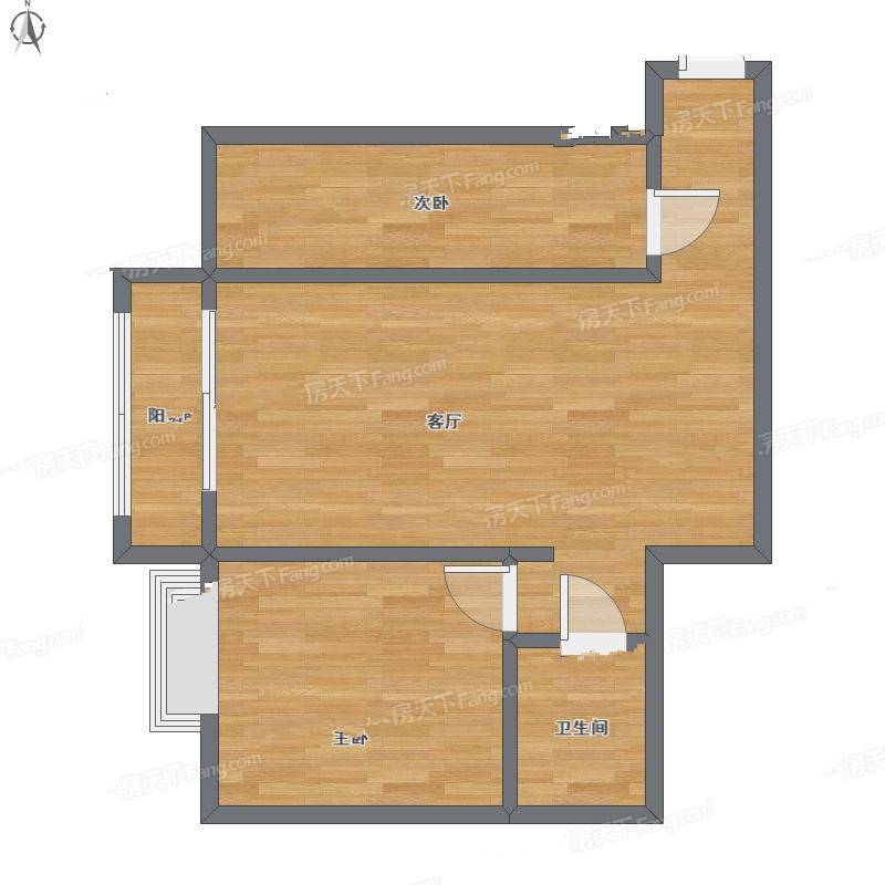 CBD总部公寓1室1厅0卫82㎡户型图