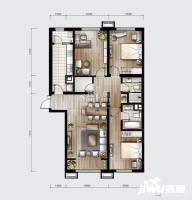 爱这城3室2厅3卫144㎡户型图