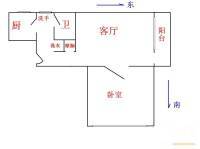 吉庆里1室1厅1卫65㎡户型图