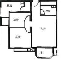 青塔西里6号院2室1厅1卫94㎡户型图